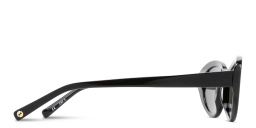 Shop EYE'M Logo Oval Sunglasses in Black online.