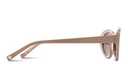 Shop EYE'M Logo Oval Sunglasses in Nude online.