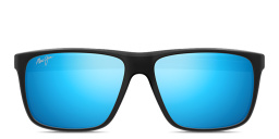 Shop Maui Jim Lehopulu Rectangle Sunglasses in Black online.