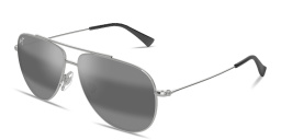 Shop Maui Jim Hau‘oli Pilot Sunglasses in Silver online.