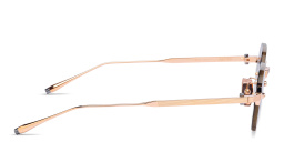 Shop AKONI Juno-One Unisex Rimless Irregular Sunglasses in Gold online.