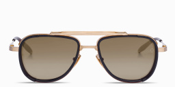 Shop AKONI Spitzer Unisex Aviator Sunglasses in Gold online.