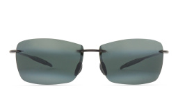 Shop Maui Jim Lighthouse Rimless Rectangle Sunglasses in Grey online.