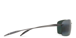Shop Maui Jim Lighthouse Rimless Rectangle Sunglasses in Grey online.