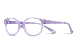 Shop SPIN ON8 Kids Round Eyeglasses in Transparent Purple online.