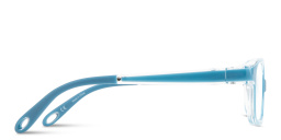 Shop SPIN ON8 Kids Rectangle Eyeglasses in Transparent Light Blue online.