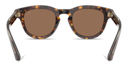 Shop BURBERRY Logo Signature Panthos Sunglasses in Dark Havana online.