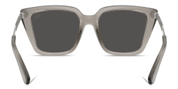 تسوق نظارات شمسية مربّعة بالشعار المنقوش بربري بلون رمادي شفاف أونلاين.