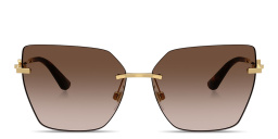 Dolce & Gabbana DG Rimless Cat-Eye Sunglasses in Gold – Product Photo 1