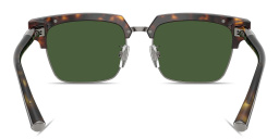 Shop Dolce & Gabbana Engraved Logo Square Sunglasses in Havana online.