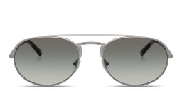 Emporio Armani Engraved Logo Pilot Sunglasses in Matte Gunmetal – Product Photo 1