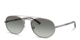 Emporio Armani Engraved Logo Pilot Sunglasses in Matte Gunmetal – Product Photo 2