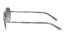 Emporio Armani Engraved Logo Pilot Sunglasses in Matte Gunmetal – Product Photo 3