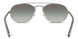 Emporio Armani Engraved Logo Pilot Sunglasses in Matte Gunmetal – Product Photo 4