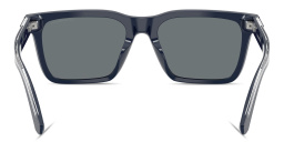 Shop Emporio Armani Logo Signature Square Sunglasses in Blue online.