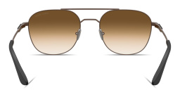 Shop GIORGIO ARMANI Logo Signature Square Sunglasses in Copper online.
