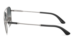 Shop GIORGIO ARMANI Logo Signature Square Sunglasses in Matte Gunmetal online.