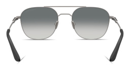 Shop GIORGIO ARMANI Logo Signature Square Sunglasses in Matte Gunmetal online.