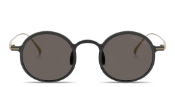 Shop GIORGIO ARMANI Logo Lettering Panthos Sunglasses in Matte Black online.