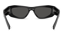Shop PRADA Symbole Pillow Sunglasses in Black online.