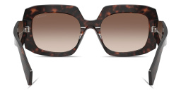 Shop PRADA Symbole Oversized Wide Square Sunglasses in Tortoise online.
