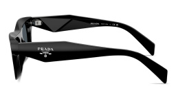 Shop PRADA Logo Signature Pillow Sunglasses in Black online.