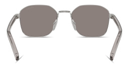 تسوق نظارات شمسية مربّعة بتوقيع العلامة برادا بلون فضي أونلاين.