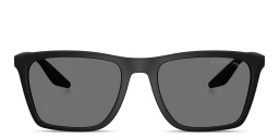 Prada Linea Rossa Logo Signature Pillow Sunglasses in Matte Black – Product Photo 1