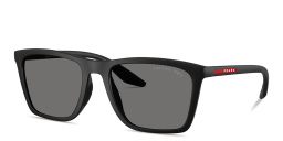 Prada Linea Rossa Logo Signature Pillow Sunglasses in Matte Black – Product Photo 2