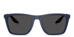 Prada Linea Rossa Logo Signature Pillow Sunglasses in Matte Blue – Product Photo 1