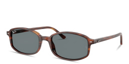 Shop Ray-Ban Sam Unisex Irregular Sunglasses in Striped Havana online.