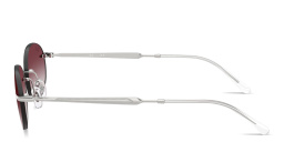 تسوق نظارات شمسية بيضاوية بدون إطار للجنسين بتوقيع العلامة راي بان بلون فضي أونلاين.