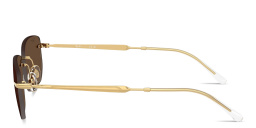 Ray-Ban Logo Signature Unisex Rimless Irregular Sunglasses in Arista Gold – Product Photo 3