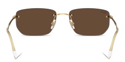 Ray-Ban Logo Signature Unisex Rimless Irregular Sunglasses in Arista Gold – Product Photo 4