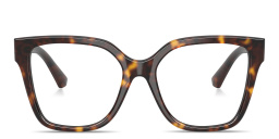 Shop BURBERRY Equestrian Knight Square Eyeglasses in Dark Havana online.