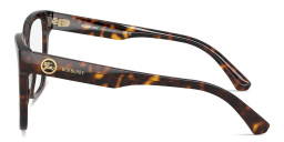 Shop BURBERRY Equestrian Knight Square Eyeglasses in Dark Havana online.