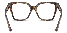 Shop BURBERRY Equestrian Knight Square Eyeglasses in Dark Havana online.