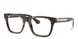 Shop BURBERRY Logo Signature Square Eyeglasses in Havana online.