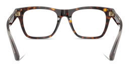 Shop BURBERRY Logo Signature Square Eyeglasses in Havana online.