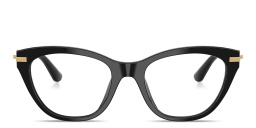 Shop Dolce & Gabbana DG Butterfly Eyeglasses in Black online.