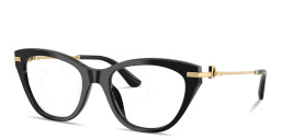 Shop Dolce & Gabbana DG Butterfly Eyeglasses in Black online.
