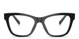 Shop Dolce & Gabbana DG Logo Square Eyeglasses in Black online.