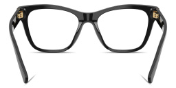 Shop Dolce & Gabbana DG Logo Square Eyeglasses in Black online.