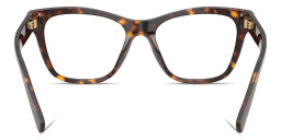 Shop Dolce & Gabbana DG Logo Square Eyeglasses in Havana online.