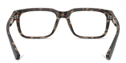 Shop Dolce & Gabbana Logo Signature Wide Rectangle Eyeglasses in Black On Red Havana online.