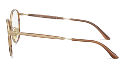 Shop GIORGIO ARMANI Logo Signature Panthos Eyeglasses in Gold online.