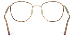 Shop GIORGIO ARMANI Logo Signature Panthos Eyeglasses in Gold online.