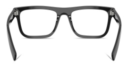 Shop PRADA Logo Signature Pillow Eyeglasses in Black online.