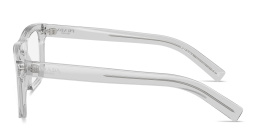 Shop PRADA Logo Signature Pillow Eyeglasses in Crystal Grey online.