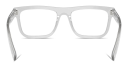 Shop PRADA Logo Signature Pillow Eyeglasses in Crystal Grey online.